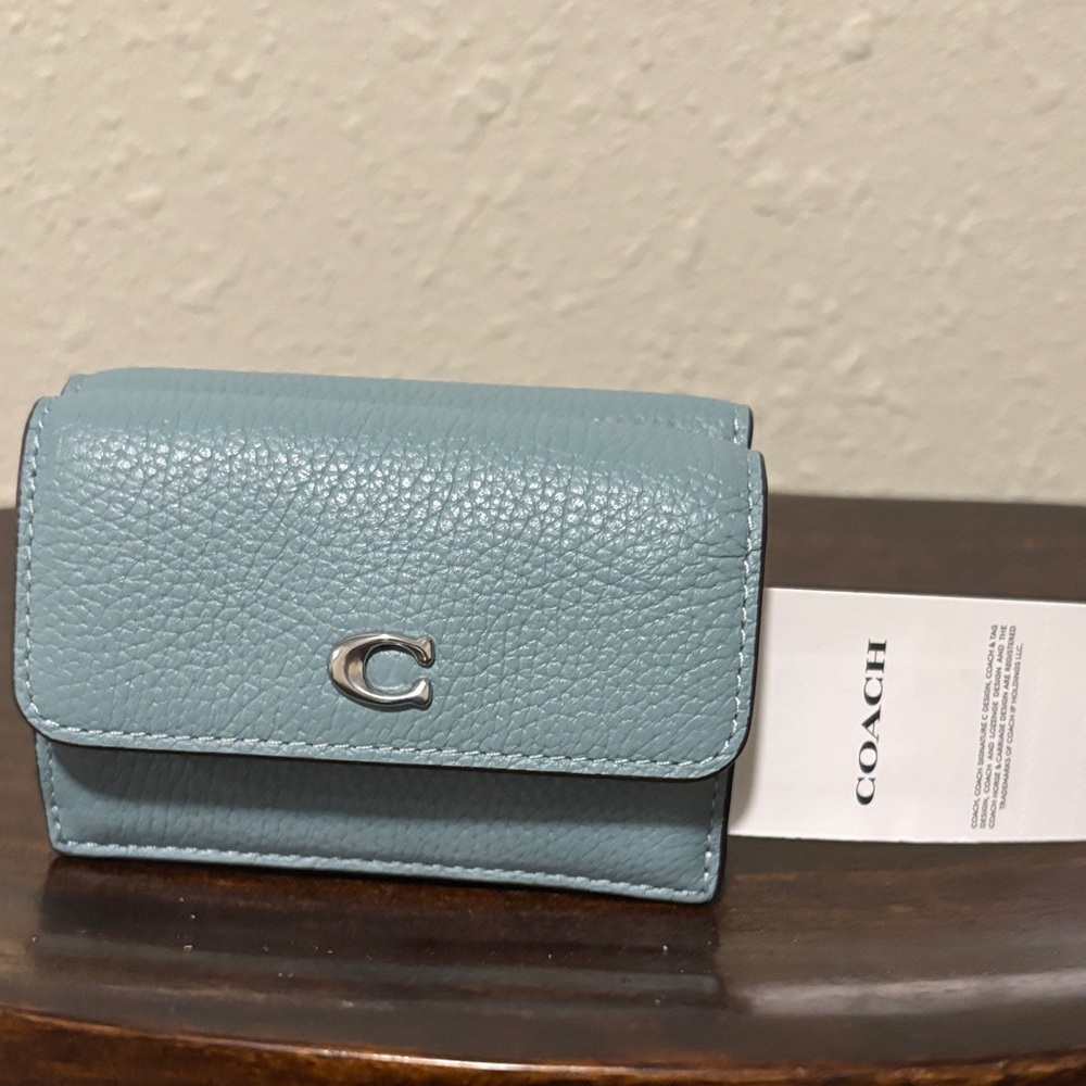 Coach Light Blue Leather wallet